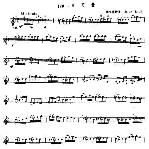 小提琴谱 | 沃尔法特Op45 No6 练习曲 沃尔法特