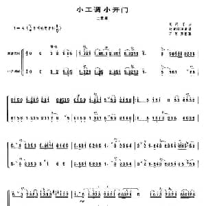 小工调小开门 二重奏 唢呐谱