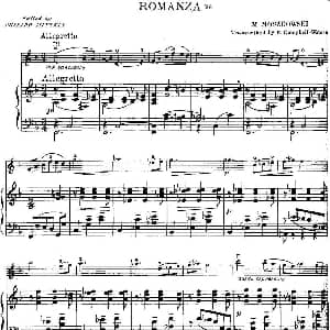 小提琴谱 | ROMANZA 小提琴 钢琴伴奏 莫什科夫斯基作曲版 莫什科夫斯基
