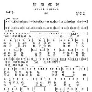 的哥你好_民歌简谱_词曲:王晓第 刘恕