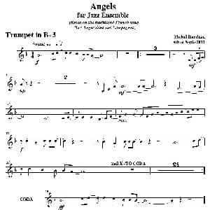 Angels for Jazz Ensemble 第三降B小号分谱