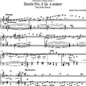 Etude No 1_歌曲简谱_词曲: 萧淳元