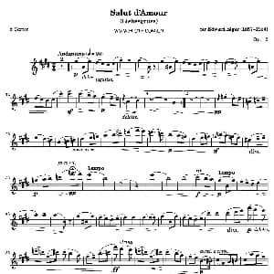 长笛曲谱 | Salut d'Amour Op.12 爱的致意 英 艾尔加