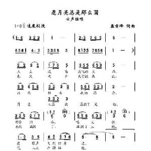 愿月亮总是那么圆_民歌简谱_词曲:孟雪峰 孟雪峰