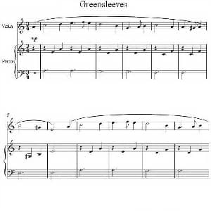 小提琴谱 | Greensleeves 绿袖子 小提琴 钢琴伴奏
