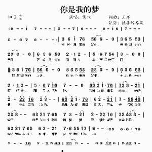 你是我的梦_歌谱投稿_词曲:王军 王军