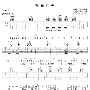 残酷月光 吉他谱 林宥嘉