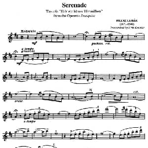小提琴谱 | SERENADE 小夜曲 克莱斯勒作曲版
