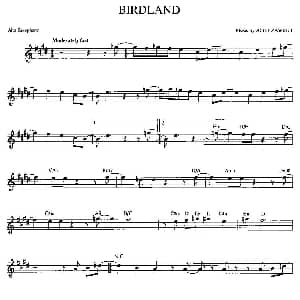 萨克斯谱 | BIRDLAND
