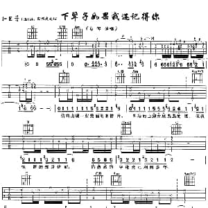 下辈子如果我还记得你 吉他谱