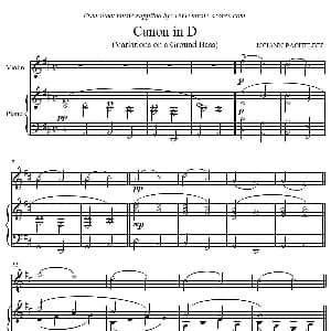 小提琴谱 | Canon in D 小提琴 钢琴伴奏