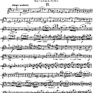 长笛曲谱 | 图露三首长笛简易重奏曲Op.104 Flute 2 NO.2 Tulou 图露