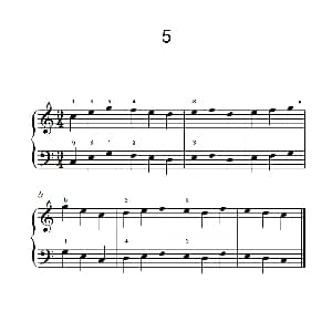 一.非连音练习5 钢琴谱