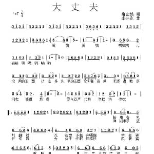 大丈夫 _通俗唱法乐谱_词曲:唐金城 李怀东