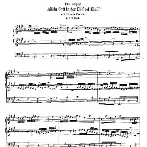 18首赞美诗前奏曲之十四 钢琴谱 约翰 塞巴斯提安 巴赫