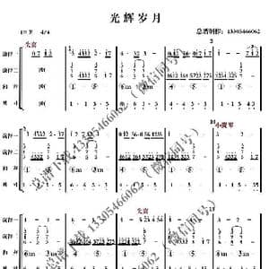 光辉岁月_歌曲简谱