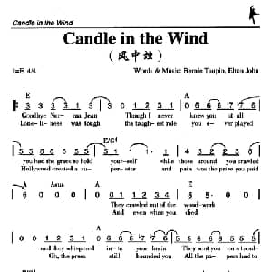 Candle in the Wind_外国歌谱