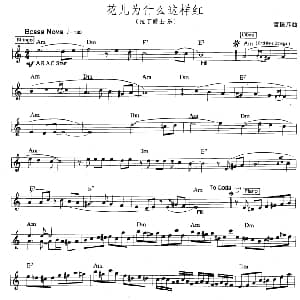 电子琴谱 | 花儿为什么这样红 拉丁爵士乐 雷振邦