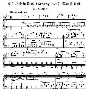车尔尼 小钢琴家 钢琴谱