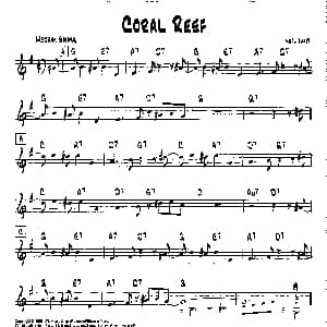CORAL REEF 降B爵士乐谱