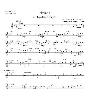 萨克斯谱 | Havana 高音萨克斯/次中音萨克斯 8vb