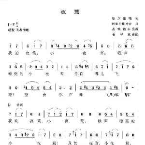 夜莺 俄罗斯 _外国歌谱_词曲:捷尔维格 阿里亚比叶夫