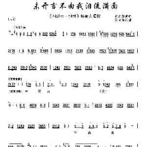 秦腔 未开言不由我泪流满面 四进士 柳林 杨素贞唱段 苏蕊娥 吕自强记谱