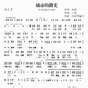 城市的微光_歌谱投稿_词曲:张欣 小艺