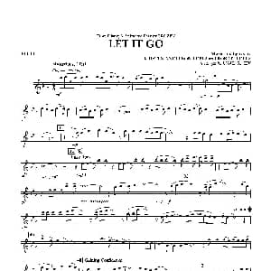 Let it go 冰雪奇缘 主题曲 交响管乐分谱