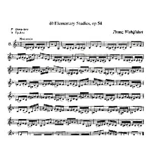 小提琴谱 | 40首小提琴初级技巧练习曲之六 弗朗茨 沃尔法特