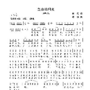 生命的阳光_歌曲简谱_词曲:林红 谢伟