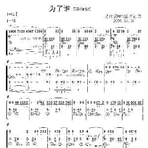 为了谁 乐队缩略谱