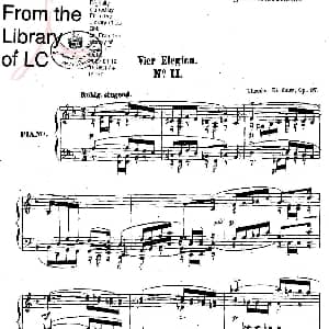 Vier Elegien Op.37 钢琴谱 狄奥多 柯希纳