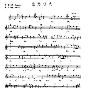 电子琴谱 | 金婚仪式 马里曲 吴嘉平