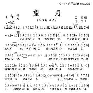 望月_歌曲简谱_词曲:国风 印青