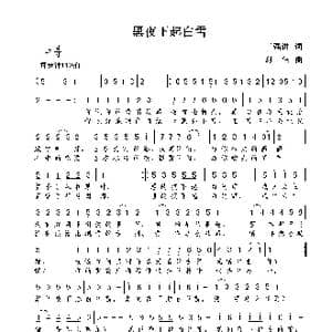 黑夜下起白雪_歌曲简谱_词曲:王强进 谢伟
