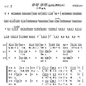 你呀 你呀〔蓝眼睛演唱组〕_歌曲简谱_词曲: 叙利亚民歌