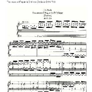 D小调托卡塔与赋格 管风琴谱