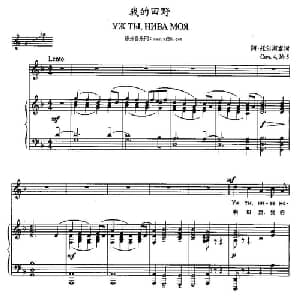 我的田野_外国歌谱_词曲: 俄 阿 托尔斯泰 俄 柴科夫斯基
