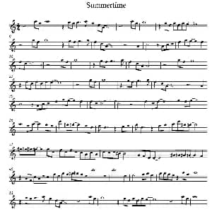 萨克斯谱 | Summertime Alto Saxophone Version