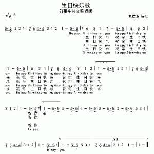 生日快乐歌_歌谱投稿