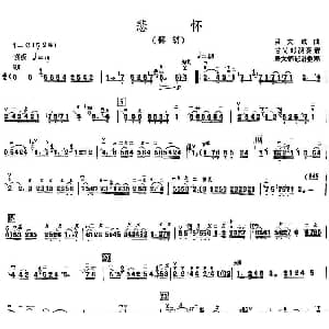 悲怀 甘尚时椰胡演奏谱 居文郁记谱整理