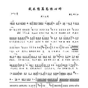 我不想再为你心碎_歌曲简谱_词曲:释恒炜 释恒炜
