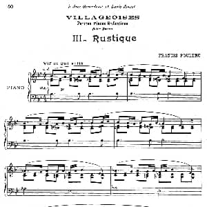 Villageoises 钢琴谱 弗朗西斯 普朗克