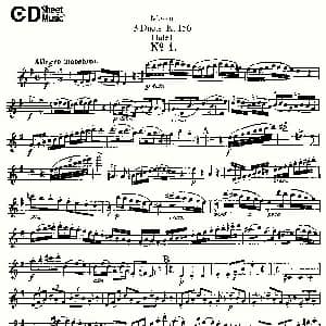 长笛曲谱 | 3 Duets K.156 之第一长笛 二重奏三首 K156号 Mozart 莫扎特