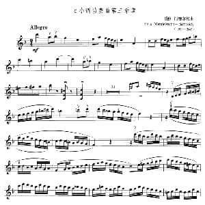 小提琴谱 | d小调协奏曲第三乐章 德 门德尔松