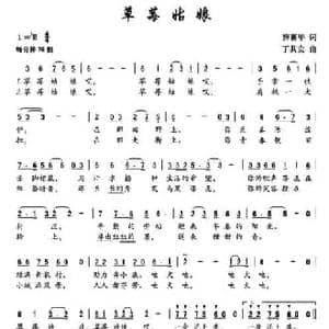 草莓姑娘_民歌简谱_词曲:薛箐华 丁其安