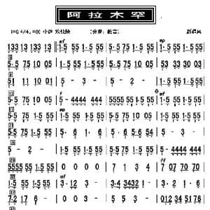 阿拉木罕_歌曲简谱_词曲: 新疆风