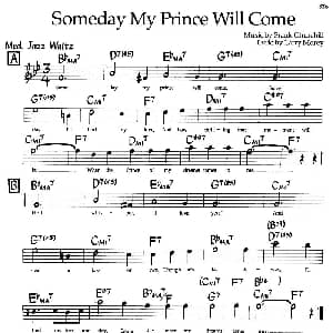 Someday My Prince Mill Come 钢琴谱