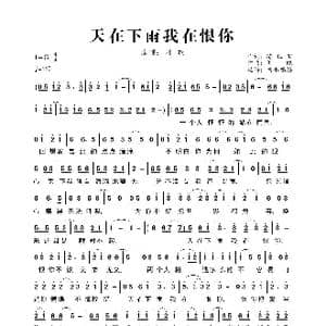 天在下雨我在恨你_歌曲简谱_词曲:陈红卫 刘晓